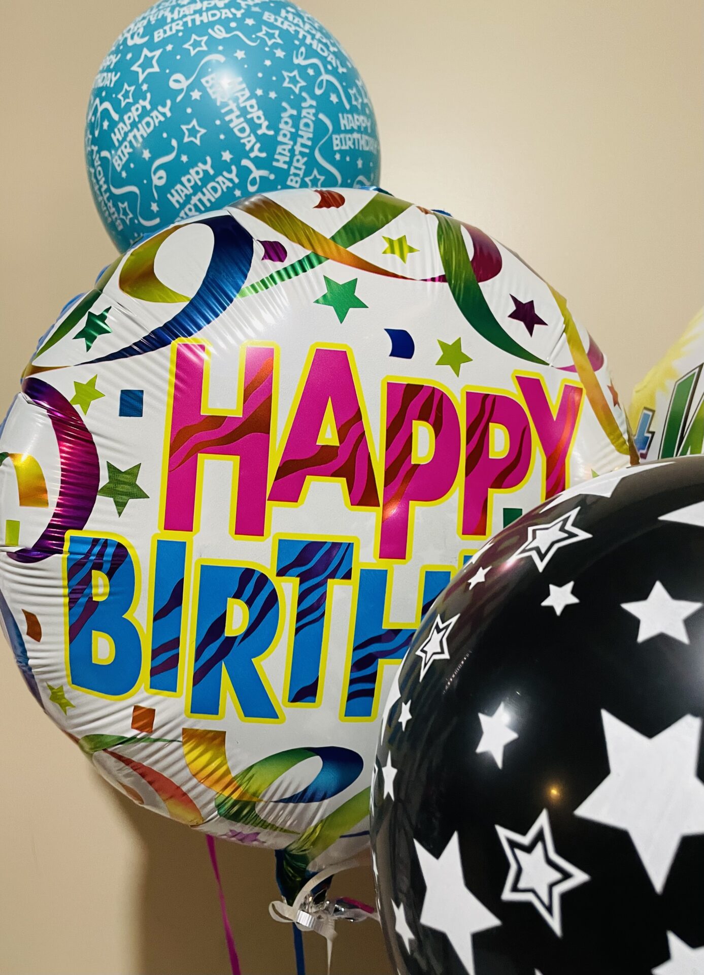 happy bday balloon Popcorn basket